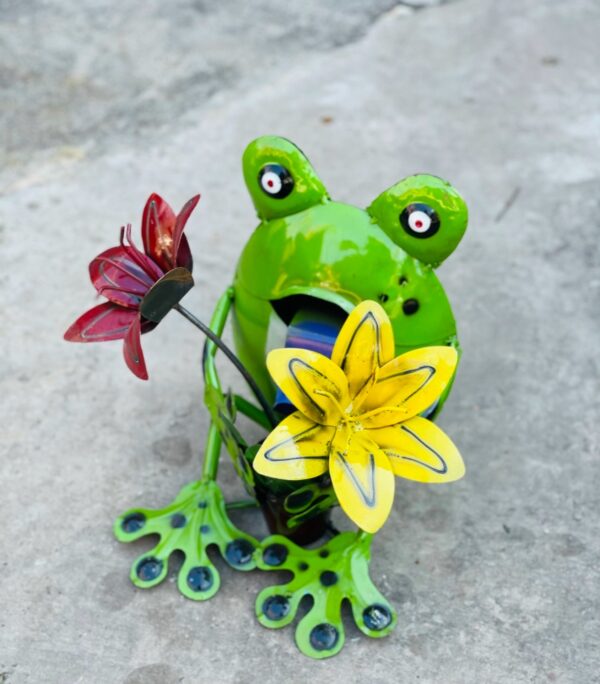 Frog with double lily