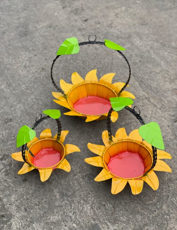 3 Piece Sunflower Basket - Image 2