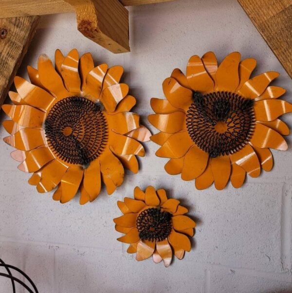 3 Piece Wall Sunflower
