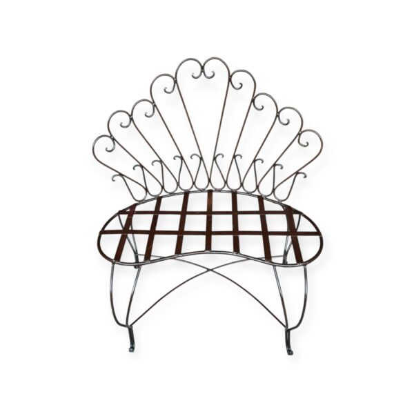 Peacock back bench