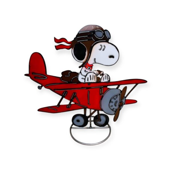 FLYING SNOOPY AIRPLANE. RING BASE.