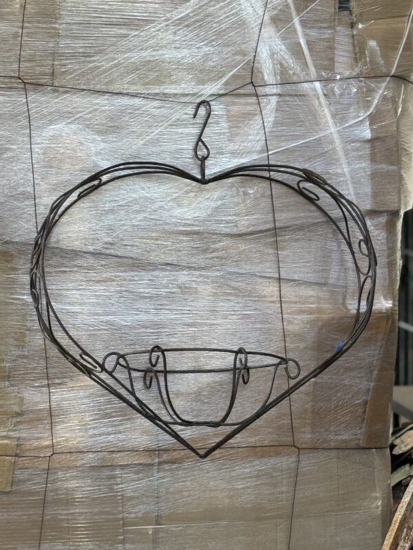 Heart hanging basket