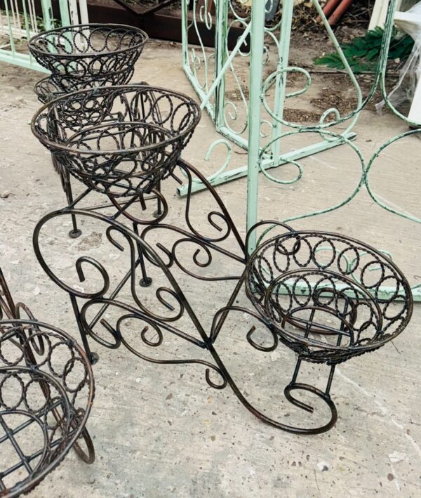 2 plate (scroll) stand planter - Image 2