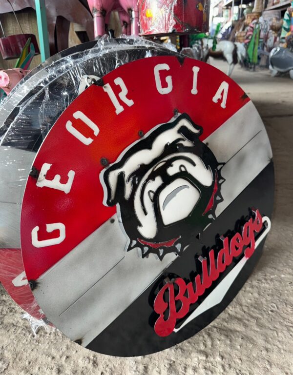24” Georgia bulldogs round disc