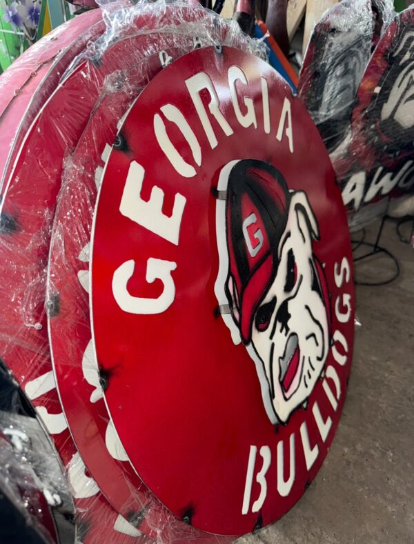 24” Georgia bulldogs with G cap round disc
