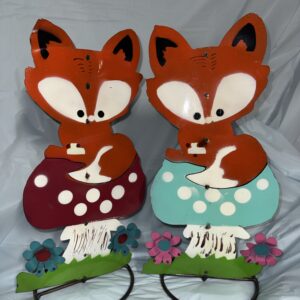 Item: 00100363B - Set 2 Orange Fox Mushrooms