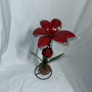 Item: 00100394B - Red Lily on rock