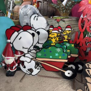 Snoopy Wheelbarrow Woodstock