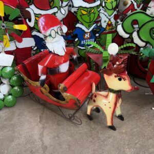 Santa Sleigh Reindeer Set of 3