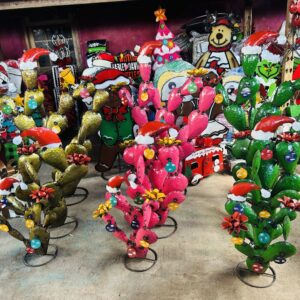 Saguaro Prickly Cactus Set of 3 - Xmas Edition